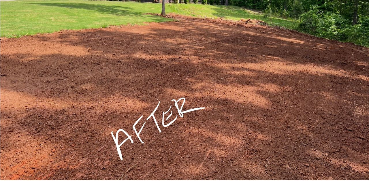 Heavy equipment site preparation work in upstate South Carolina